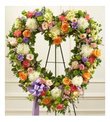 Shades of Pink Heart Wreath