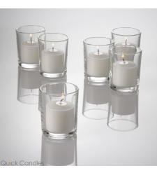 ​6pcs Plain White Candle in a Glass to Cebu City