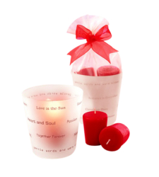 send romantic frosted evening candels to cebu city