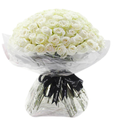 100 Fresh White Roses in a Special Bouquet – Cebu City Same-Day Delivery