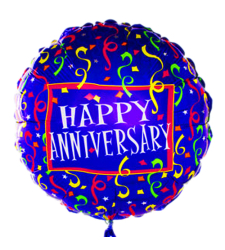 Single Colorful Anniversary Mylar Balloon