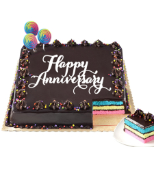 Anniversary Rainbow Dedication Cake by Red Ribbon