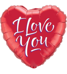 Single I Love You Mylar Balloon