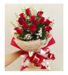 delivery a bouquet of 12 red roses to cebu