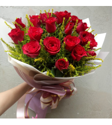 send 2 dozen red roses in hand bouquet to cebu