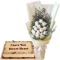 12 White Roses Bouquet with Mocha Anniversary Cake